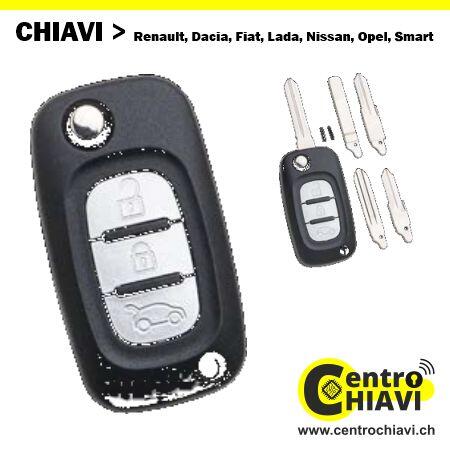 chiavi auto renault dacia fiat lada nissan opel smart con radiocomando centrochiavi mendrisio ticino svizzera